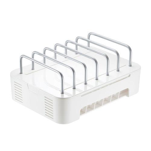 サンワサプライ PDA-STN21WN2 タブレット・スマートフォン用スタンド 充電器収納タイプ