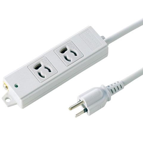 サンワサプライ 工事物件タップ 2個口 上挿し 5m TAP-KE2-5