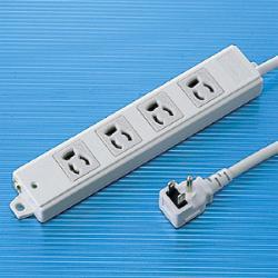 サンワサプライ TAP-KE4L-5 工事物件タップ 3ピン4個口 5m