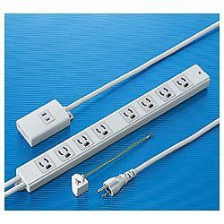 サンワサプライ TAP-MG3812N 抜け止めタップ 3ピン8個口 2m