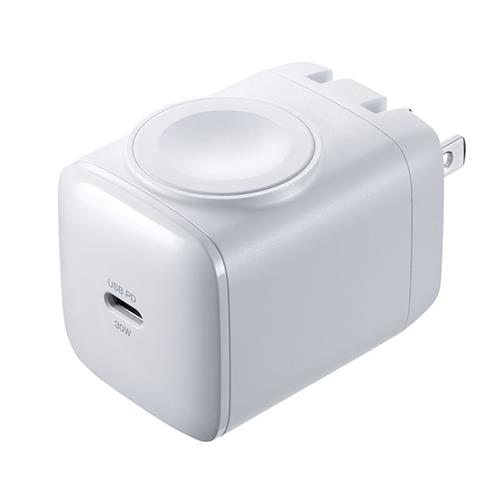 サンワサプライ ACA-PD101 USB PD対応AC充電器 PD30W・Apple Watch充電