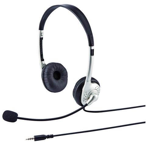 サンワサプライ MM-HS525TABN シルバー タブレット用ヘッドセット