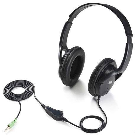 サンワサプライ MM-HP210 ブラック マルチメディアヘッドホン