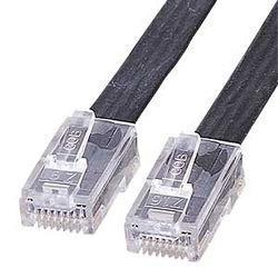 サンワサプライ LA-FL5-07K ブラック LANケーブル カテゴリー5対応 より線 7m