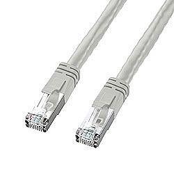 サンワサプライ KB-T6POE-15 ライトグレー PoE対応 CAT6 LANケーブル 15m