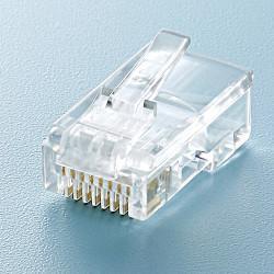 サンワサプライ RJ-45コネクタ CAT5e単線用 100個