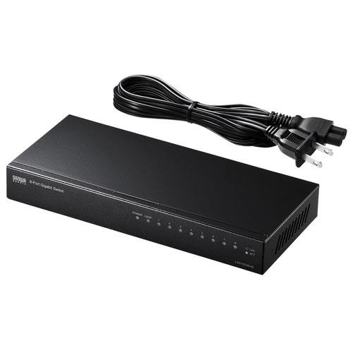 サンワサプライ LAN-GIGAH8L Giga対応スイッチングハブ 8ポート