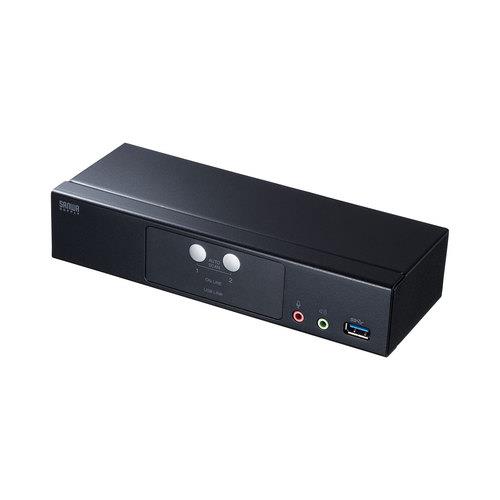 サンワサプライ SW-KVM2HDPU DisplayPort対応パソコン自動切替器 2:1