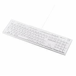 サンワサプライ SKB-SL16W ホワイト 有線 メンブレン キーボード USB