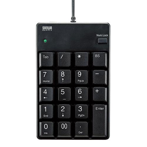 サンワサプライ NT-17UBKN ブラック 有線テンキー TABキー付