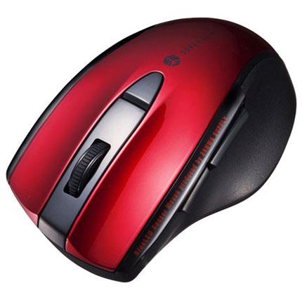 サンワサプライ MA-BTBL167R レッド 静音BluetoothブルーLEDマウス 5ボタン