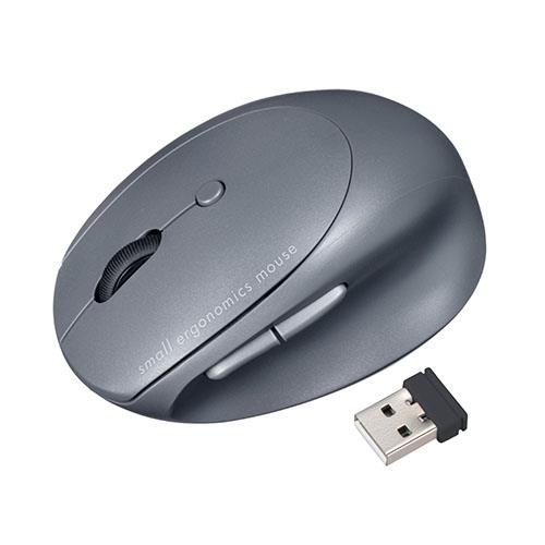 サンワサプライ MA-EWBS522BK ブラック 静音ワイヤレス小型エルゴノミクスマウス 充電式・5ボタン