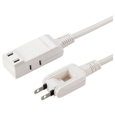 サンワサプライ TAP-M702W ホワイト マイクロ電源タップ 3個口 上挿し1・横挿し2 0.2m