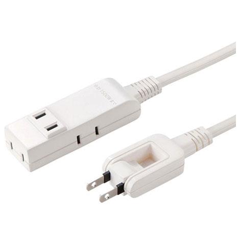 サンワサプライ TAP-M802W ホワイト マイクロ電源タップ 4個口 上挿し1・横挿し3 0.2m