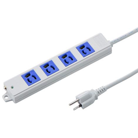 サンワサプライ 工事物件タップ 4個口 上挿し 3m TAP-K4-3BL ブルー