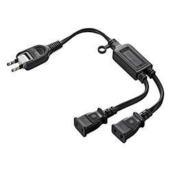 サンワサプライ TAP-EX2BKN ブラック ACアダプタ専用電源延長コード 2P 2分岐