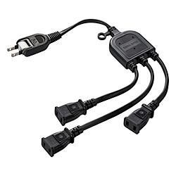 サンワサプライ TAP-EX3BKN ブラック ACアダプタ専用電源延長コード 2P 3分岐