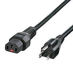 サンワサプライ APW12-515C13LK02 ブラック 抜け防止ロック電源コード 3P・2m