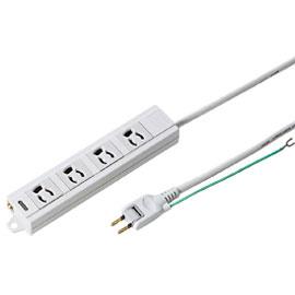 サンワサプライ 電源タップ 4個口 上挿し 3m TAP-MG341N2PN-3