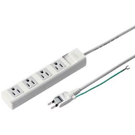 サンワサプライ 電源タップ 4個口 上挿し 2.5m TAP-N3425N