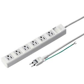 サンワサプライ 電源タップ 6個口 上挿し 2.5m TAP-N3625N