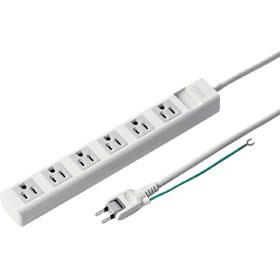 サンワサプライ 電源タップ 6個口 上挿し 5m TAP-N3650N