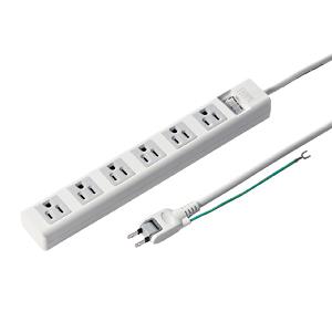 サンワサプライ TAP-N3650SWN 電源タップ 一括集中スイッチ付き 3P・6個口 5m