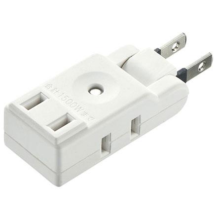 サンワサプライ スイングミニタップ 3個口 上挿し1･横挿し2 TAP-AC9W ホワイト