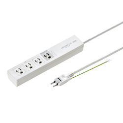 サンワサプライ TAP-RE34M-2 ホワイト パソコン連動タップ 4個口 2m