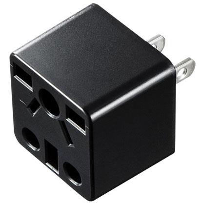 サンワサプライ TR-AD5BK ブラック 日本専用マルチタイプ電源変換アダプタ 7個口 横挿し