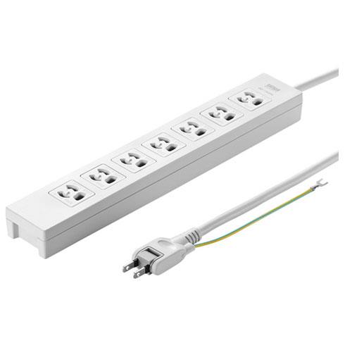 サンワサプライ TAP-F37-5SR 電源タップ 7個口 上挿し 5m