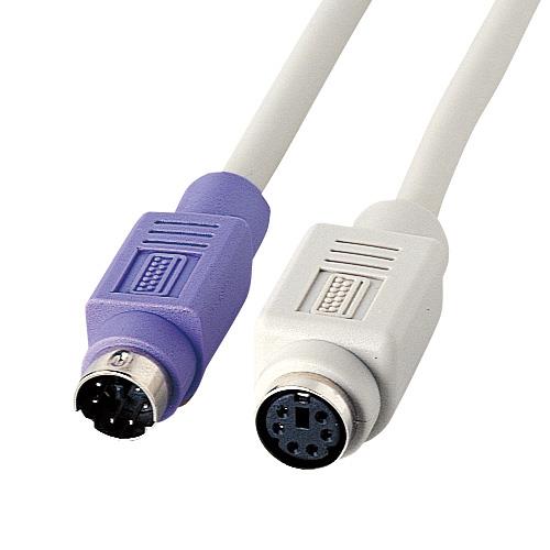 サンワサプライ KB-KYE2K ライトグレー･パープル キーボード延長ケーブル 2m