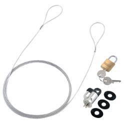 サンワサプライ SL-59 パソコンセキュリティワイヤーロック 南京錠 タイプ