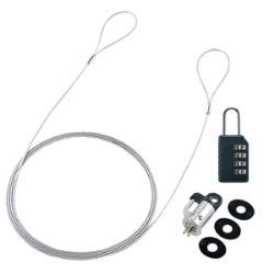 サンワサプライ SL-60 パソコンセキュリティワイヤーロック ダイヤル錠