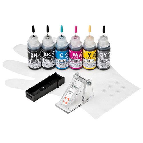 サンワサプライ INK-C371S30S6 詰め替えインク 6色ボトル 各30ml