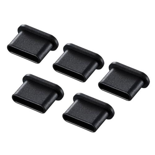 サンワサプライ TK-CAP6BK ブラック USB Type-Cコネクタ用 コネクタキャップ