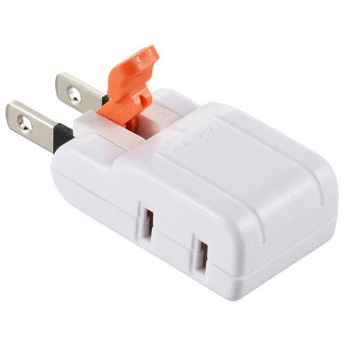 オーム電機(OHM) 00-2234 らく抜き マイクロタップ 2個口 横挿し HS-TM2B3-W