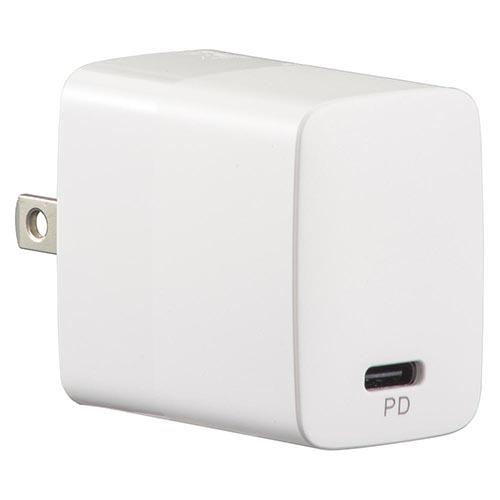 オーム電機(OHM) MAV-AP20W-W ホワイト AudioComm_AC充電器 20W PD対応 USB-C