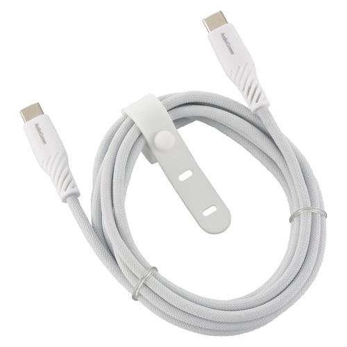 オーム電機(OHM) SMT-L20SCC100N グレー AudioComm さらさらUSBケーブル PD対応 Type-CtoC 2m