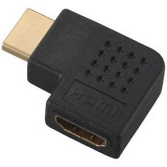 オーム電機(OHM) VIS-P0305 ブラック HDMI変換プラグ L型縦型端子用VIS-P0305