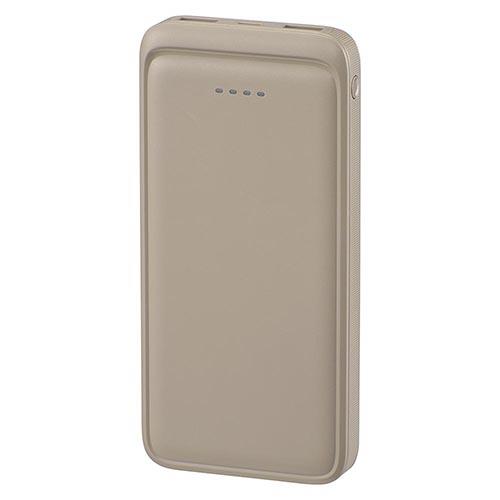 オーム電機(OHM) SMP-MB100-T ラテ・グレージュ SmartComm モバイルバッテリー 10000mAh PSE適合 05-0807