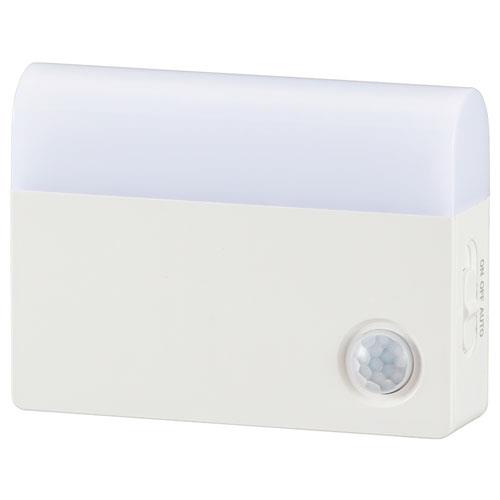 オーム電機(OHM) NIT-BLA6JK-WL LEDセンサーライト 明暗+人感 屋内用 40lm 電池式