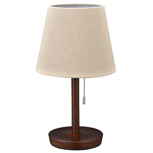 オーム電機(OHM) TT-YN26MAW-T ブラウン テーブルスタンド 木製 06-3810