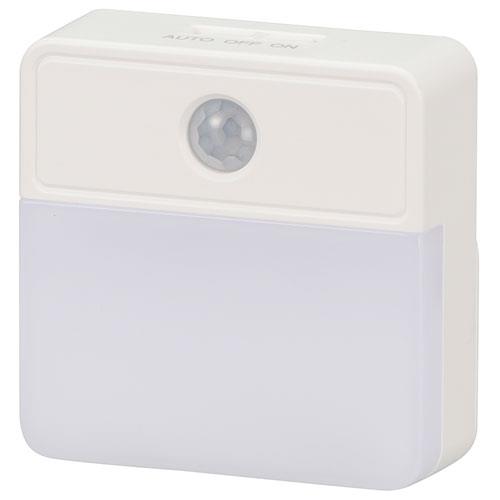 オーム電機(OHM) NIT-BLA6JSQ-W LEDセンサーナイトライト 明暗+人感 屋内用 電池式