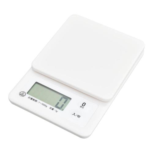 オーム電機(OHM) COK-S101-W ホワイト クッキングスケール 1kg計