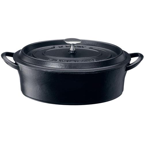 イシガキ産業 ボンボネール ココットオーバル IH対応 両手鍋 26cm 3625 ブラック
