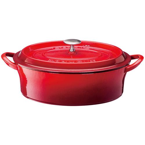 イシガキ産業 ボンボネール ココットオーバル 両手鍋 11cm 3632 レッド