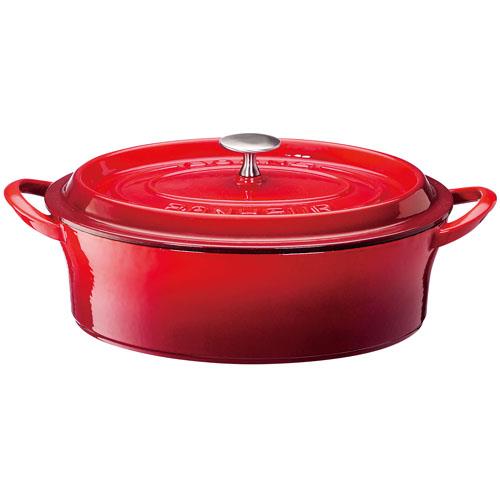 イシガキ産業 ボンボネール ココットオーバル IH対応 両手鍋 26cm 3635 レッド
