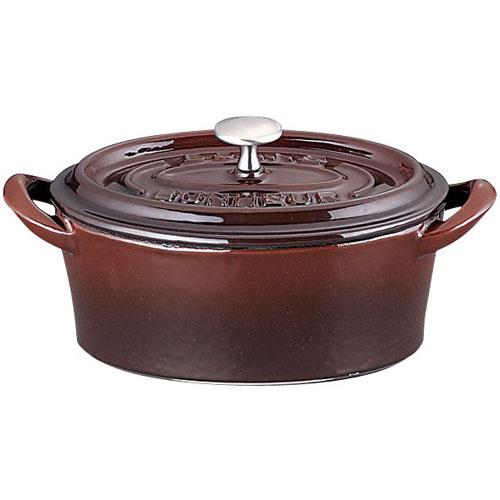 イシガキ産業 ボンボネール ココットオーバル 両手鍋 14cm 3643 ブラウン