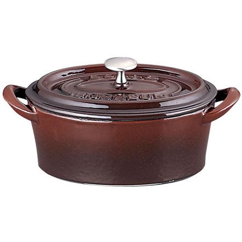 イシガキ産業 ボンボネール ココットオーバル IH対応 両手鍋 17cm 3644 ブラウン